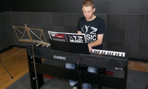 Josh playing the piano