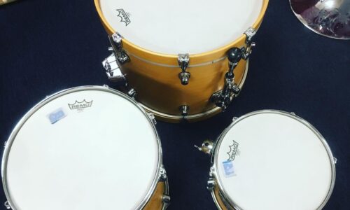 Drum kit disassembled