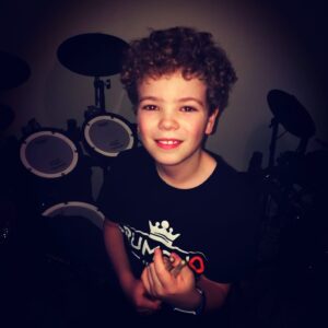 Jack at his drum kit