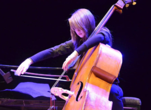 Jess playing the Double Bass