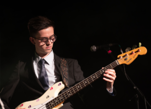 Chris playing bass