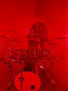 Duncan and Raven at the drums